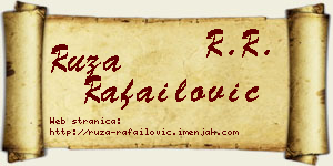 Ruža Rafailović vizit kartica
